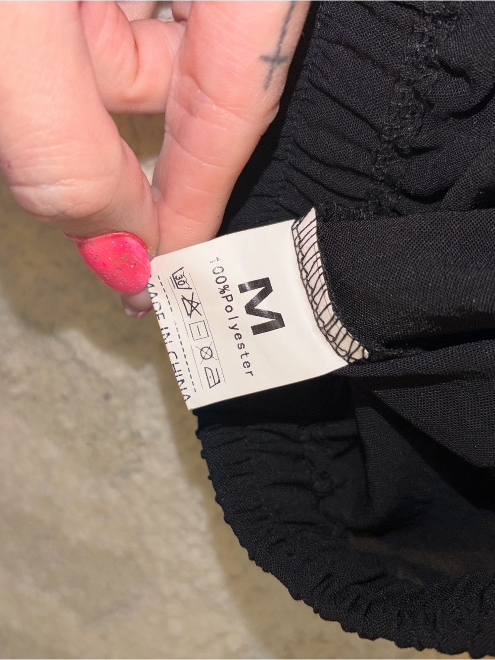 Black Sheer Ruffle Drawstring Lounge Shorts - Picture 4 of 6